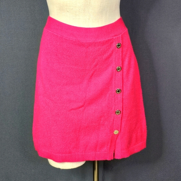 LILLY PULITZER LIZONA SWEATER SKIRT PENCIL STYLE KNIT POINSETTIA - Picture 1 of 8